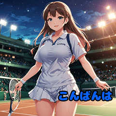 网球可爱女孩