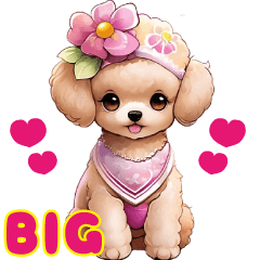 cute toy poodle big Sticker4 by keimaru