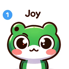 Cute Frog Emotions Stickers
