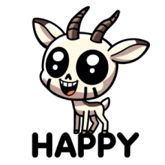 creepy gazelle sticker 001