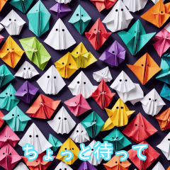 [Stiker Origami] Hantu Dunia