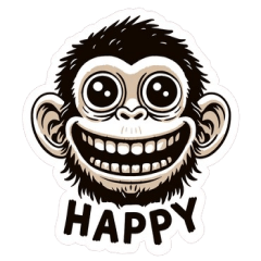 creepy ape sticker 001