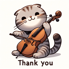 Cello Playing Cat