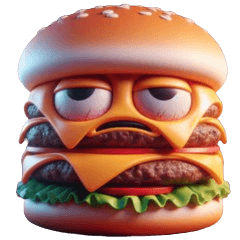Funny Burger Emoji