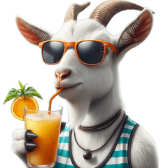 It is sunglasses with a big goat