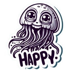 creepy jellyfish sticker 001