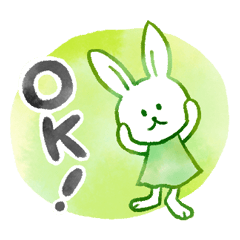 Watercolor rabbit: Sticker