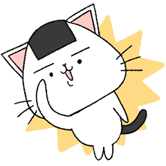 cat of  rice ball