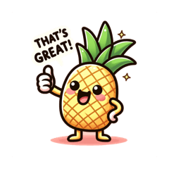 Cute pineapple characters