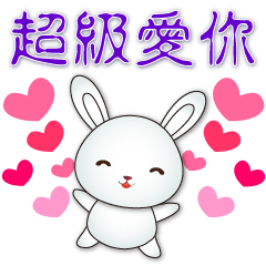 Cute White Rabbit - Daily Phrases