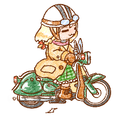 Girl and mini bike