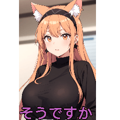 Anime Cat-eared Girl (Daily Language 2)