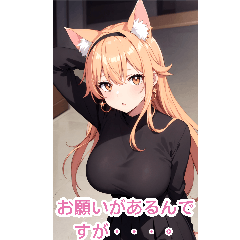 Anime cat-eared girl (daily language 1)