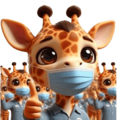 Emoji de Girafa Workaholic