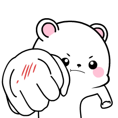 Lovely white bear 9 : Animated Stickers