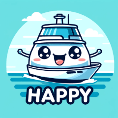 Yacht on the Sea Stickers