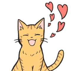 Cat greeting stamp basic