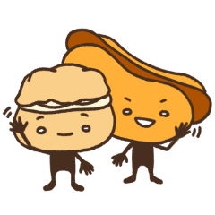 Cream puff-kun& Hot dog-senpai
