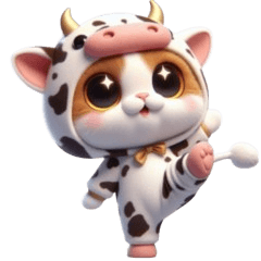 Funny cow-cat emoticons