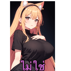 Anime cat-eared girl's daily language