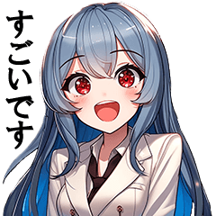 Blue-Haired Girl sticker 1