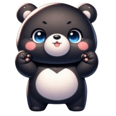 O Urso-Negro-de-Taiwan torce por você