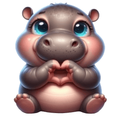 Bebê Hipopótamo te ama!