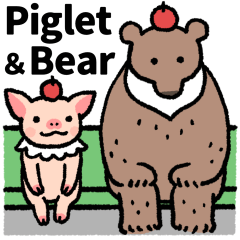 Piglet & Bear Sticker