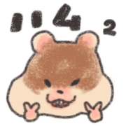 hamster sticker, have sharp front teeth2
