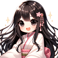 chibi character kimono woman_1