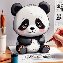 Adorable panda friendly