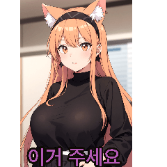 Anime cat-eared girl's daily language1