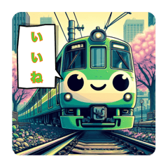 電車のキャラクタースタンプ