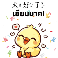 yellow chick duck bird thailand 3