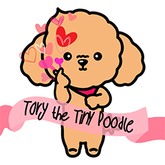 Tory the Tiny Poodle Sticker