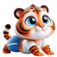 Emoji lucu Harimau Gemuk