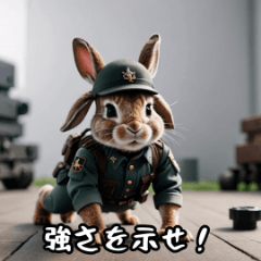 Military Bunny Stamp