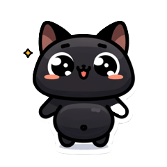 Chubby Black Cat's Daily Joys