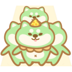 Curly bear&Alien Shiba - Cute and funny.