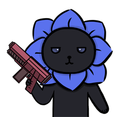 Mystery Blue Flower Kitten