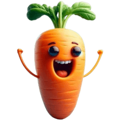 Funny Carrot Emoji Stickers