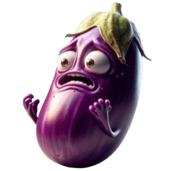 Funny Eggplant Emoji