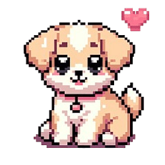 cute dog pixel stickers
