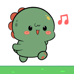 Green Dino 4 : Effect stickers