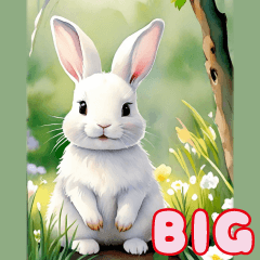 cute rabbit Special feature sticker3