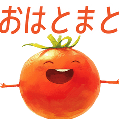 Vegetables & Fruits Greetings Sticker