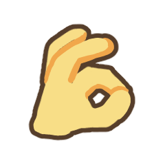 [NO TEXT]SIMPLE HAND SIGN40 Sticker ver.