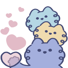 Dark cloud curly cat dynamic stickers