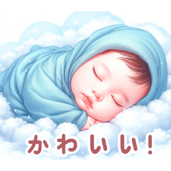 ぐっすり眠る赤ちゃん:日本語
