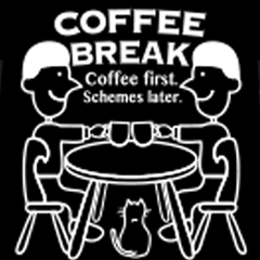 Coffee break t-shirt stickers